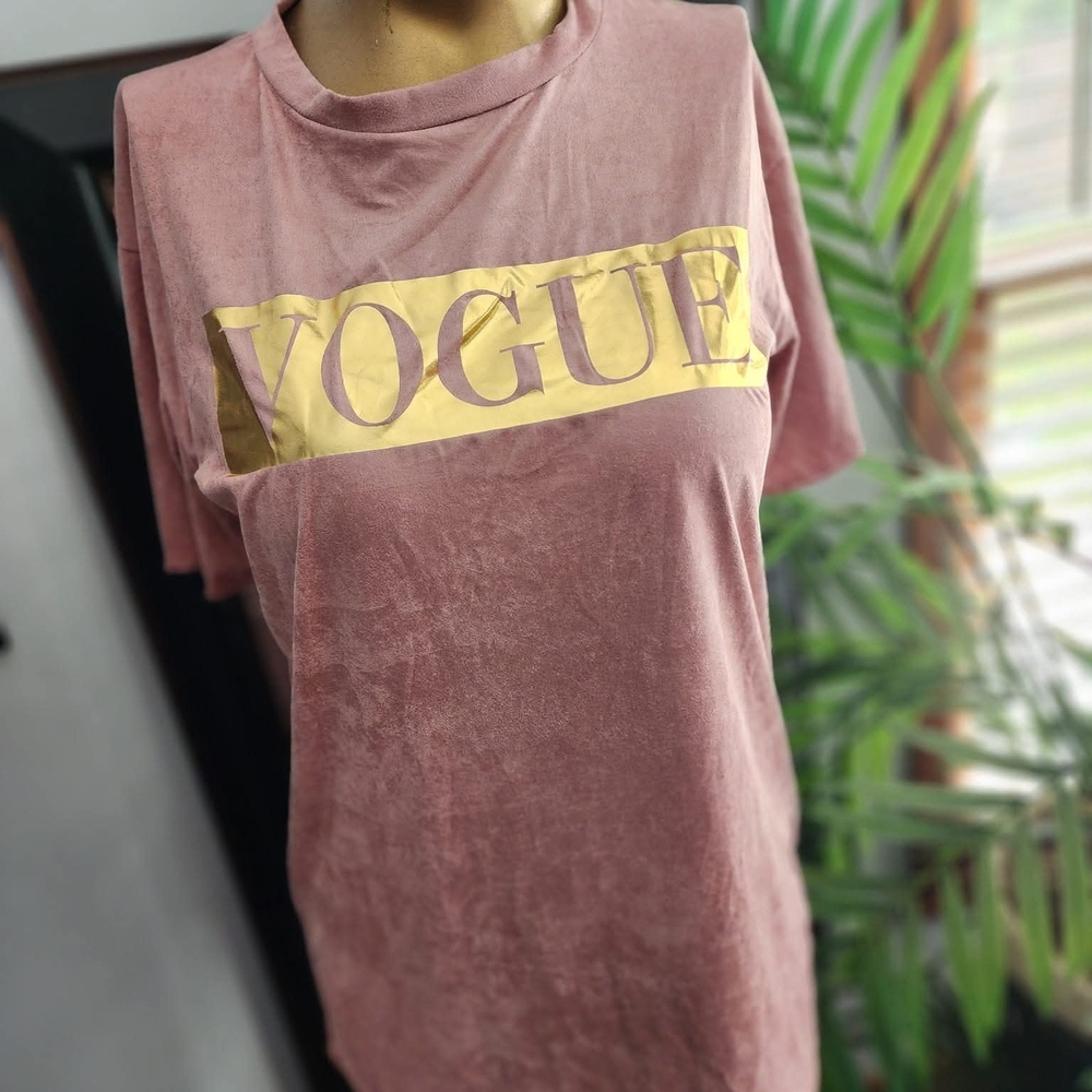 Vogue Pink Graphic T-Shirt Relaxed Fit